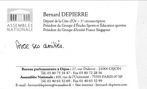 Carte Bernard DEPIERRE 2008